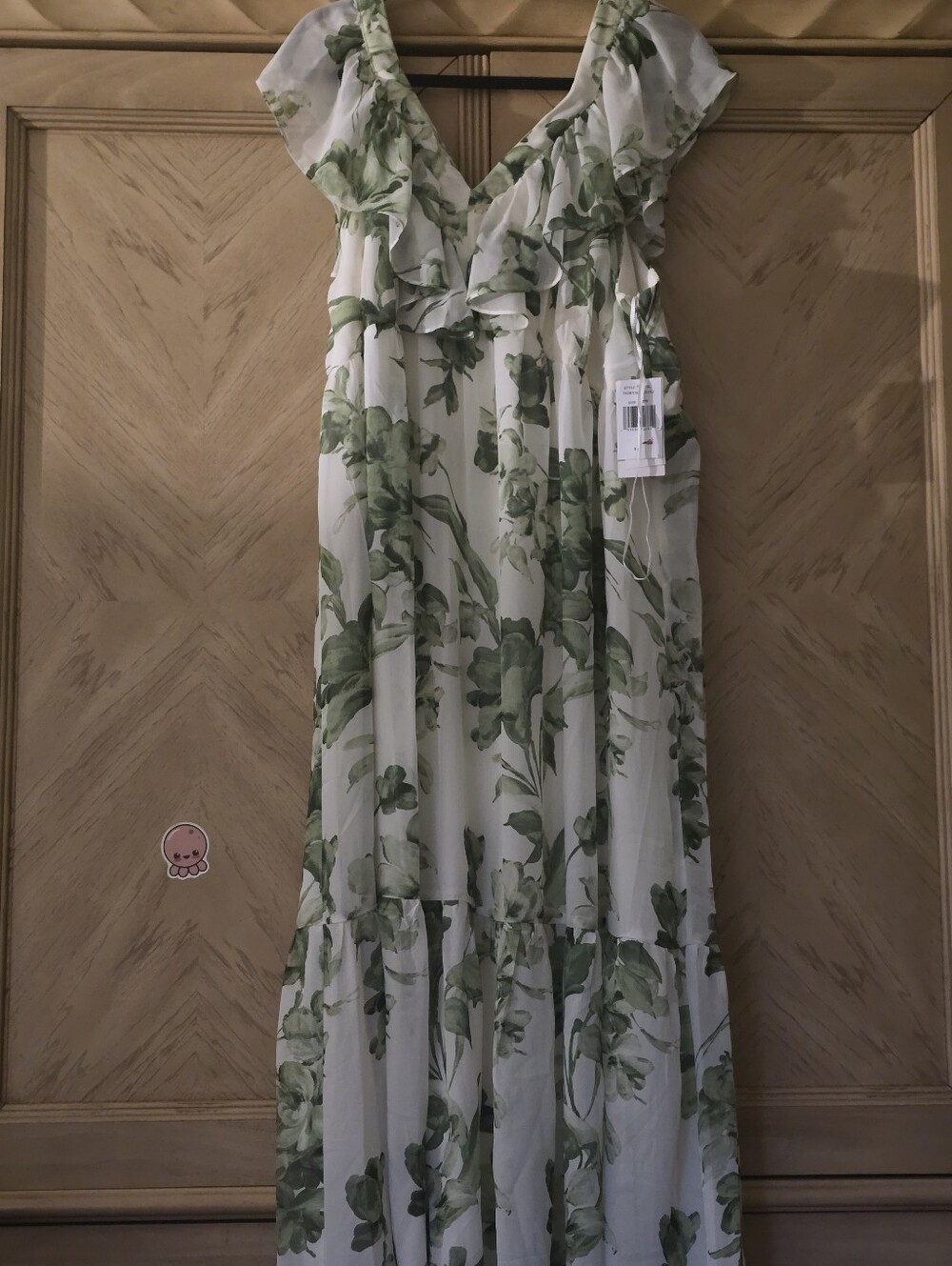 Taylor Plus Size Ruffle V-Neck Dress - Picture 16 of 16
